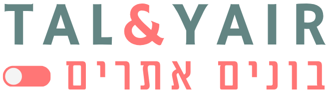 הלוגו של טל ויאיר בונים אתרים עם צבע אדום עדין