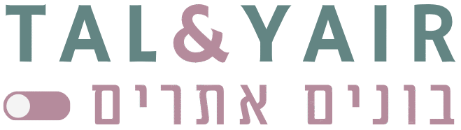 הלוגו של טל ויאיר בונים אתרים עם צבע סגול/ורוד